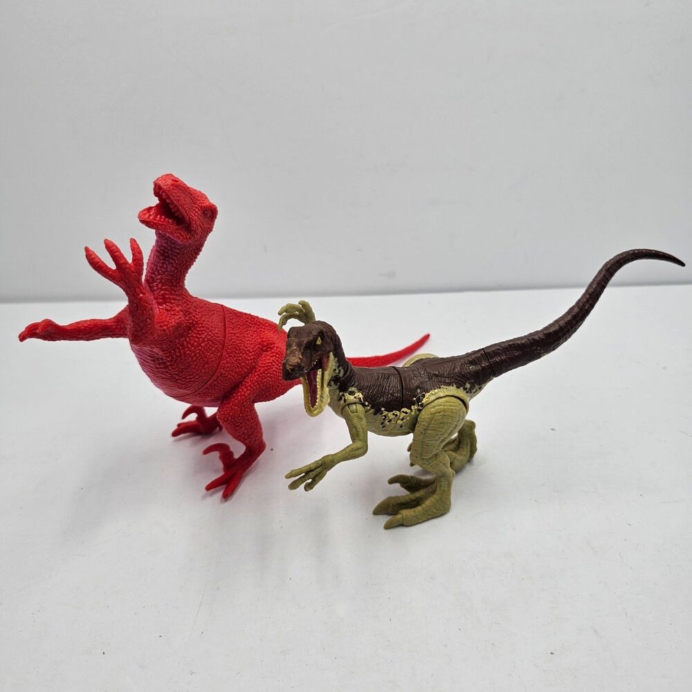 Jurassic World Camp Cretaceous Dino Escape Ankyo Velociraptor Red Raptor Lot